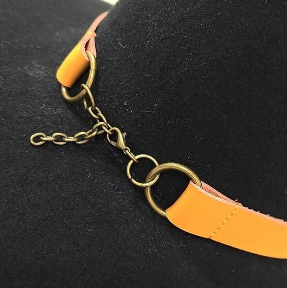 Gigi Pip Scottie Wide Brim Black Wool Fedora Hat with Leather Band - Picture 5 of 8